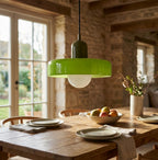 Nordic Glass Pendant Light, Orange Shade, LED Light Source, 10W, 230v
