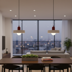 Nordic Glass Pendant Light, Orange Shade, LED Light Source, 10W, 230v