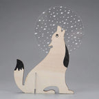 Wooden Animal LED Decorative Light, Acrylic Panel, Battery Powered, 3 Brightness Modes