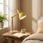Nordic Wooden LED Table Lamp, Adjustable Head, Warm White Light, 15in, 5W, 230V