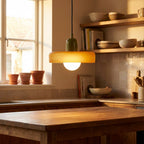 Nordic Glass Pendant Light, Orange Shade, LED Light Source, 10W, 230v