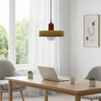 Nordic Glass Pendant Light, Orange Shade, LED Light Source, 10W, 230v